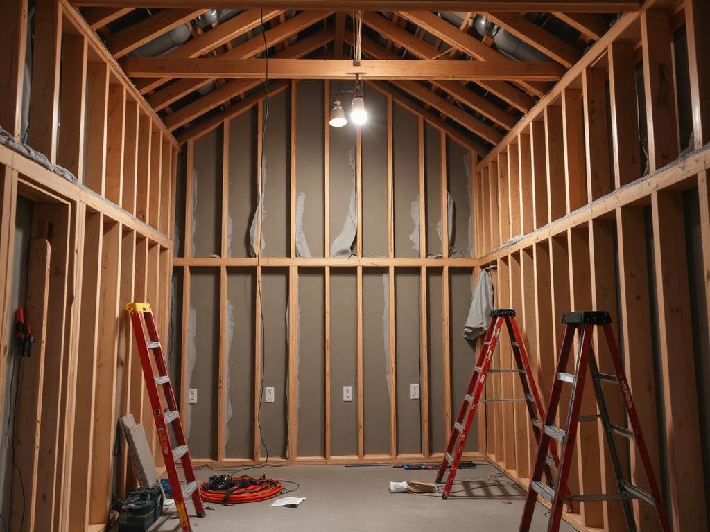 Home interior under renovation